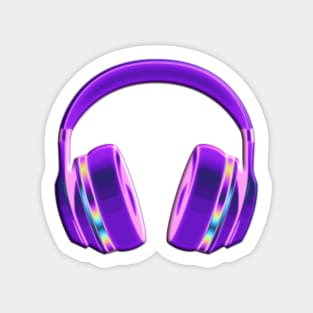 Dark Purple Holo Headphones Sticker